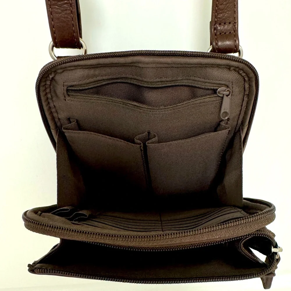 Fossil Brown Leather Crossbody Bag - Picture 3 of 5